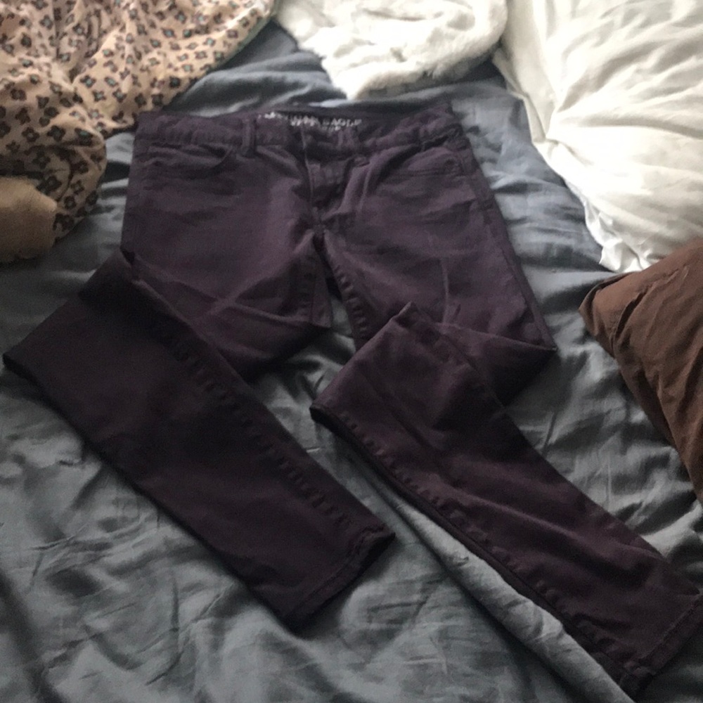 American Eagle plum jeggings